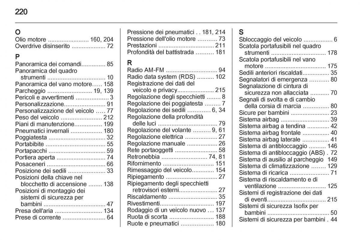 Chevrolet Spark M300 manuale del proprietario / page 220