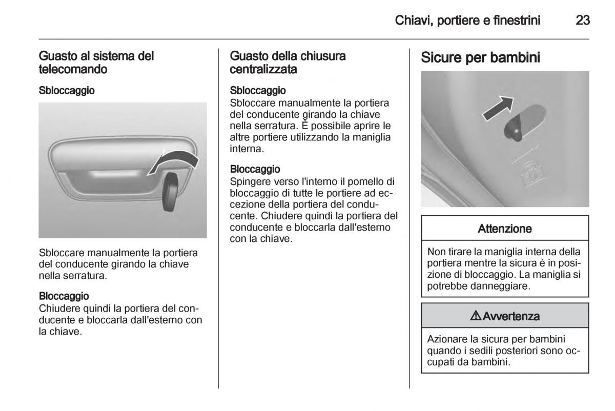 Chevrolet Spark M300 manuale del proprietario / page 23