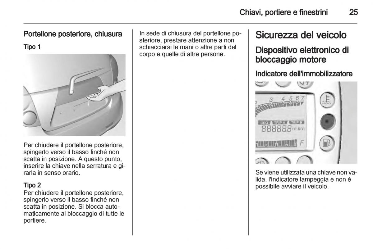 Chevrolet Spark M300 manuale del proprietario / page 25