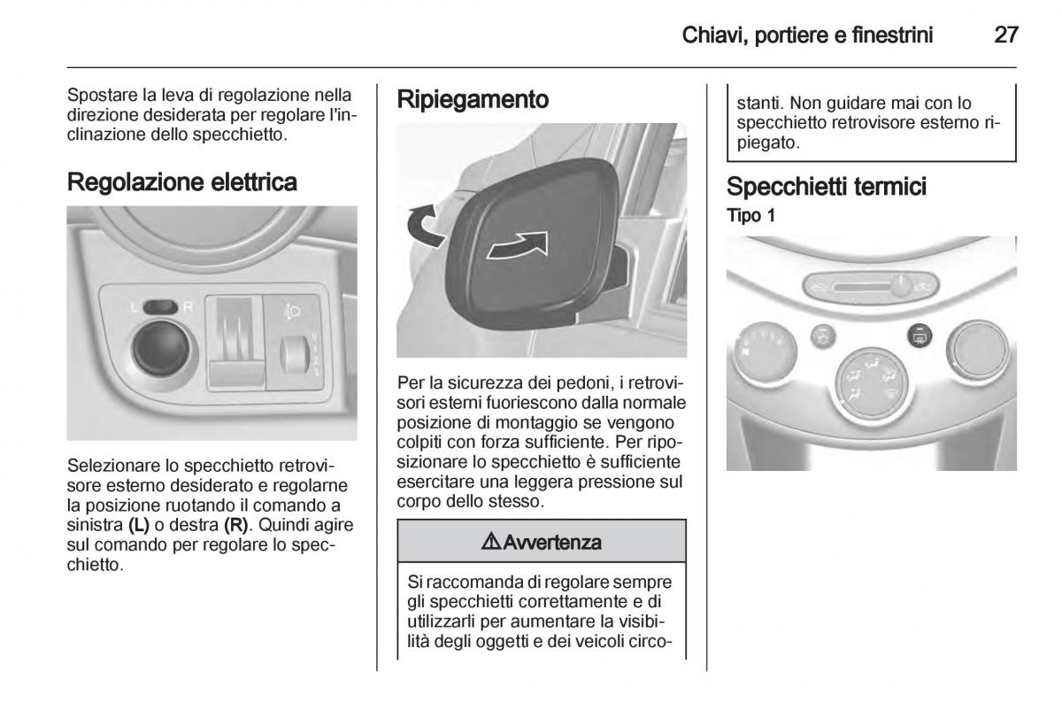 Chevrolet Spark M300 manuale del proprietario / page 27