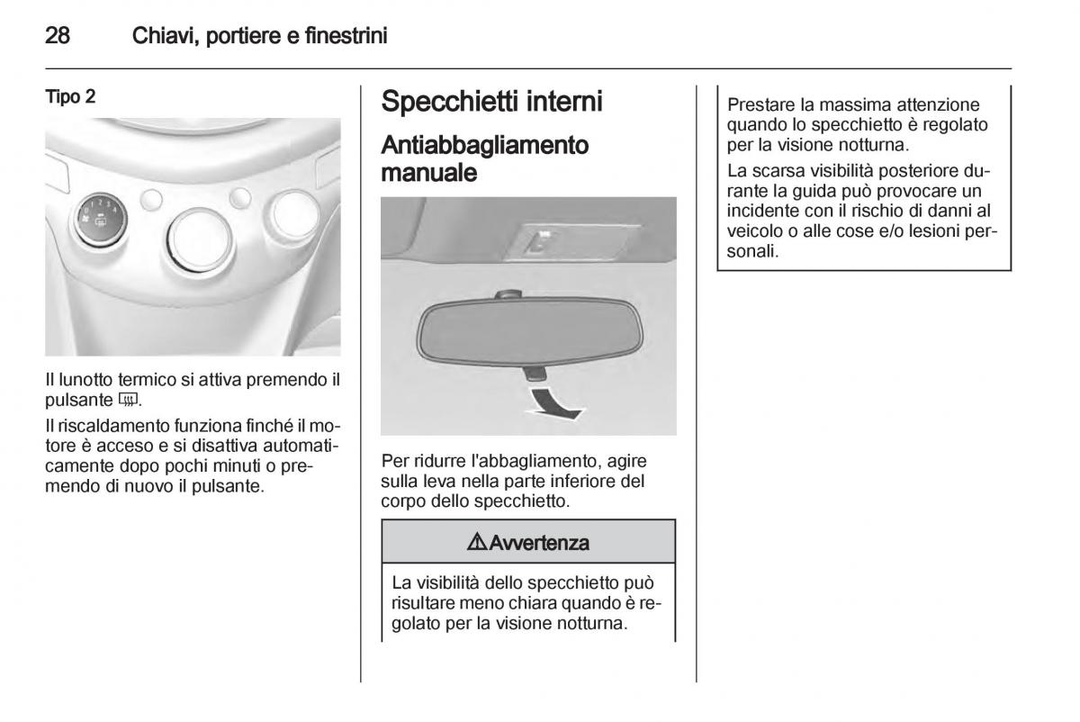 Chevrolet Spark M300 manuale del proprietario / page 28