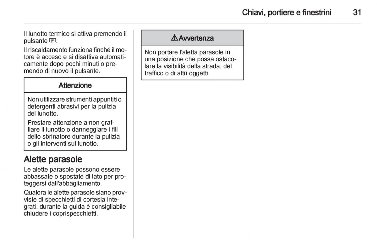 Chevrolet Spark M300 manuale del proprietario / page 31