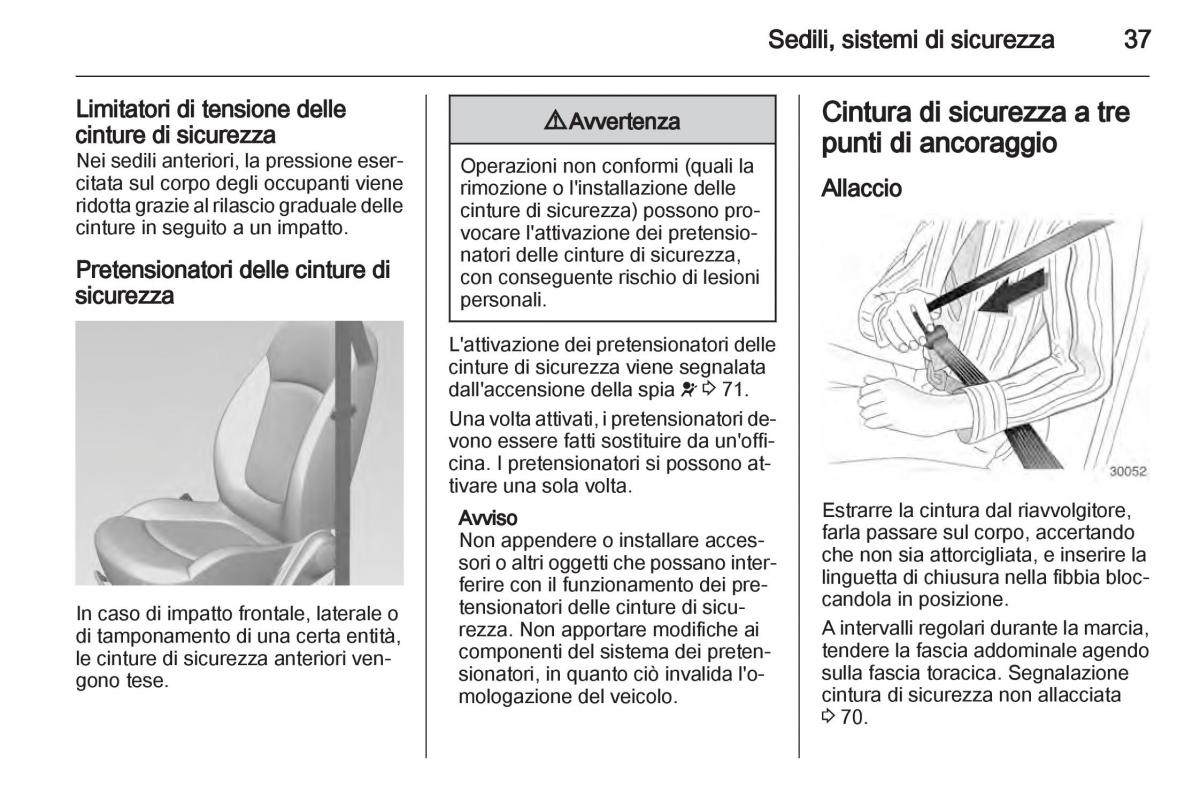 Chevrolet Spark M300 manuale del proprietario / page 37