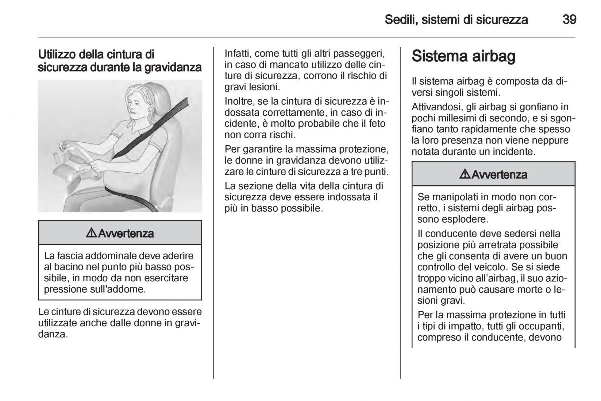 Chevrolet Spark M300 manuale del proprietario / page 39