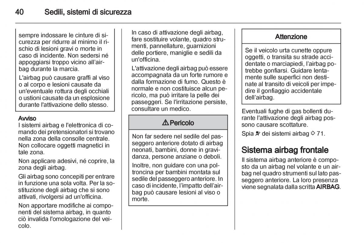 Chevrolet Spark M300 manuale del proprietario / page 40