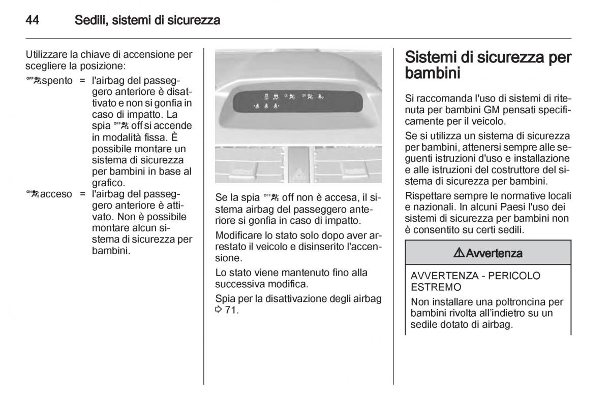 Chevrolet Spark M300 manuale del proprietario / page 44