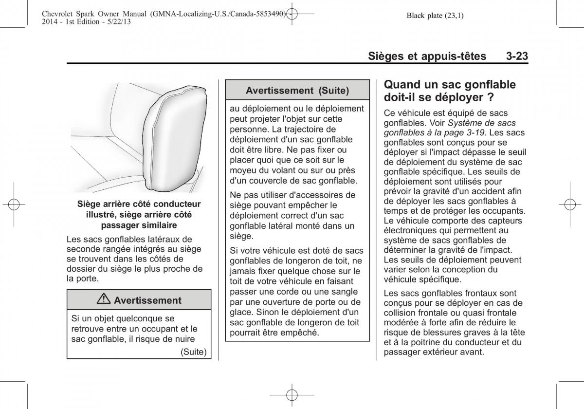 Chevrolet Spark M300 manuel du proprietaire / page 63