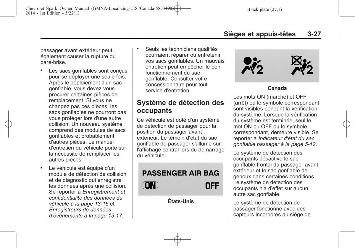 Chevrolet Spark M300 manuel du proprietaire / page 67