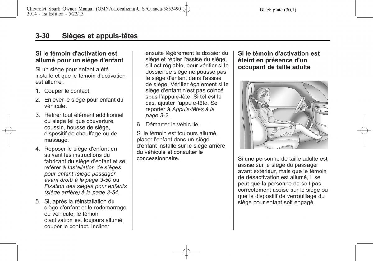 Chevrolet Spark M300 manuel du proprietaire / page 70