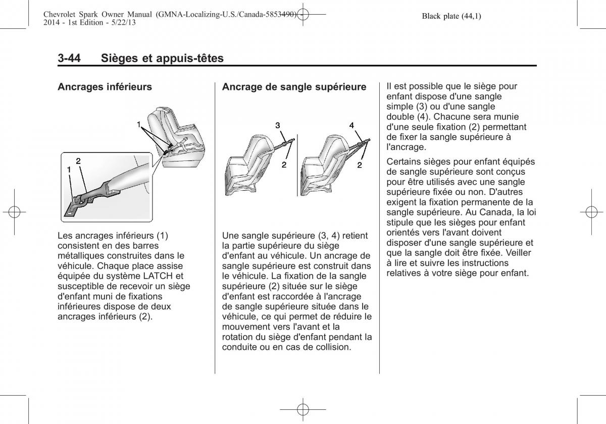 Chevrolet Spark M300 manuel du proprietaire / page 84