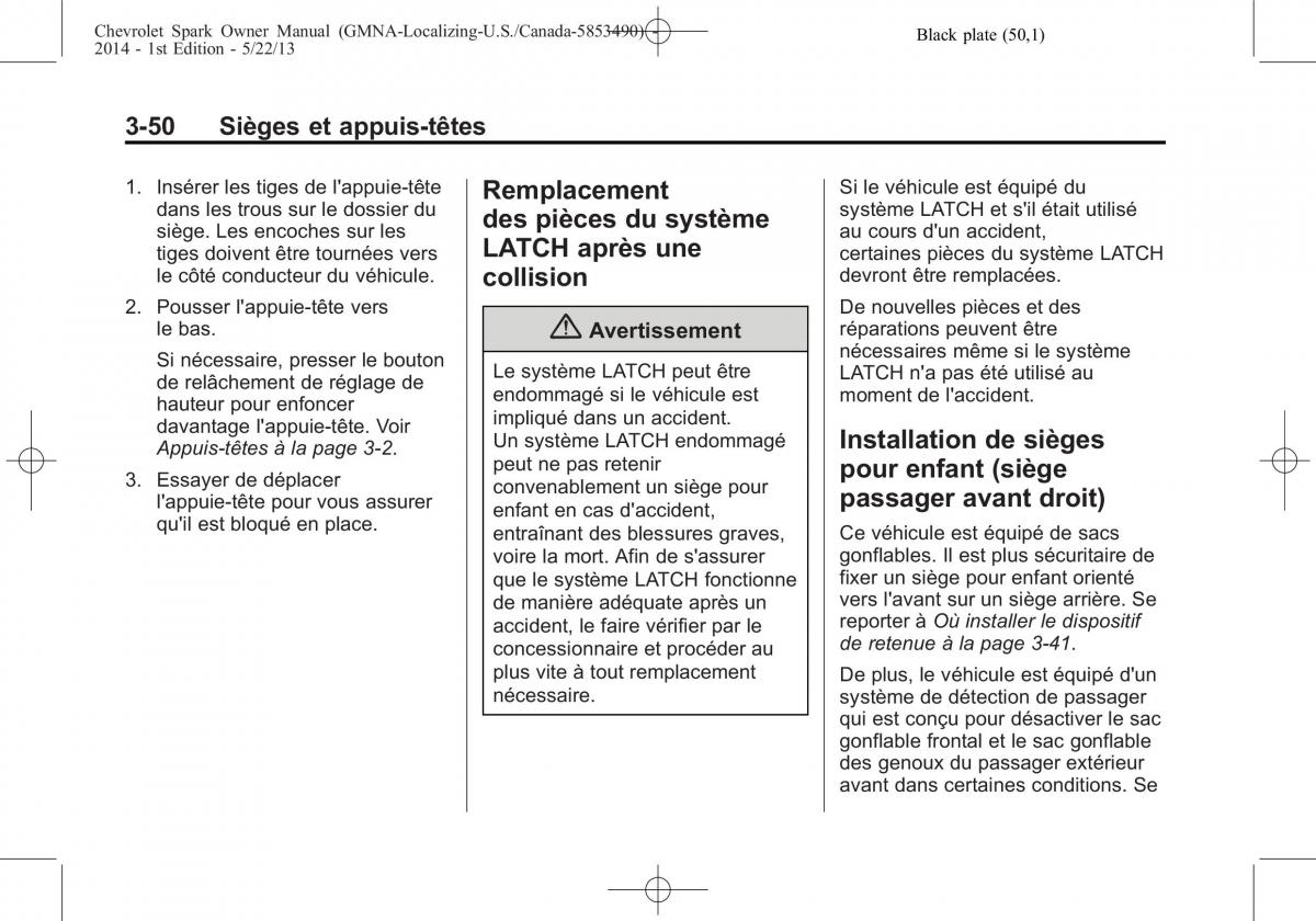 Chevrolet Spark M300 manuel du proprietaire / page 90