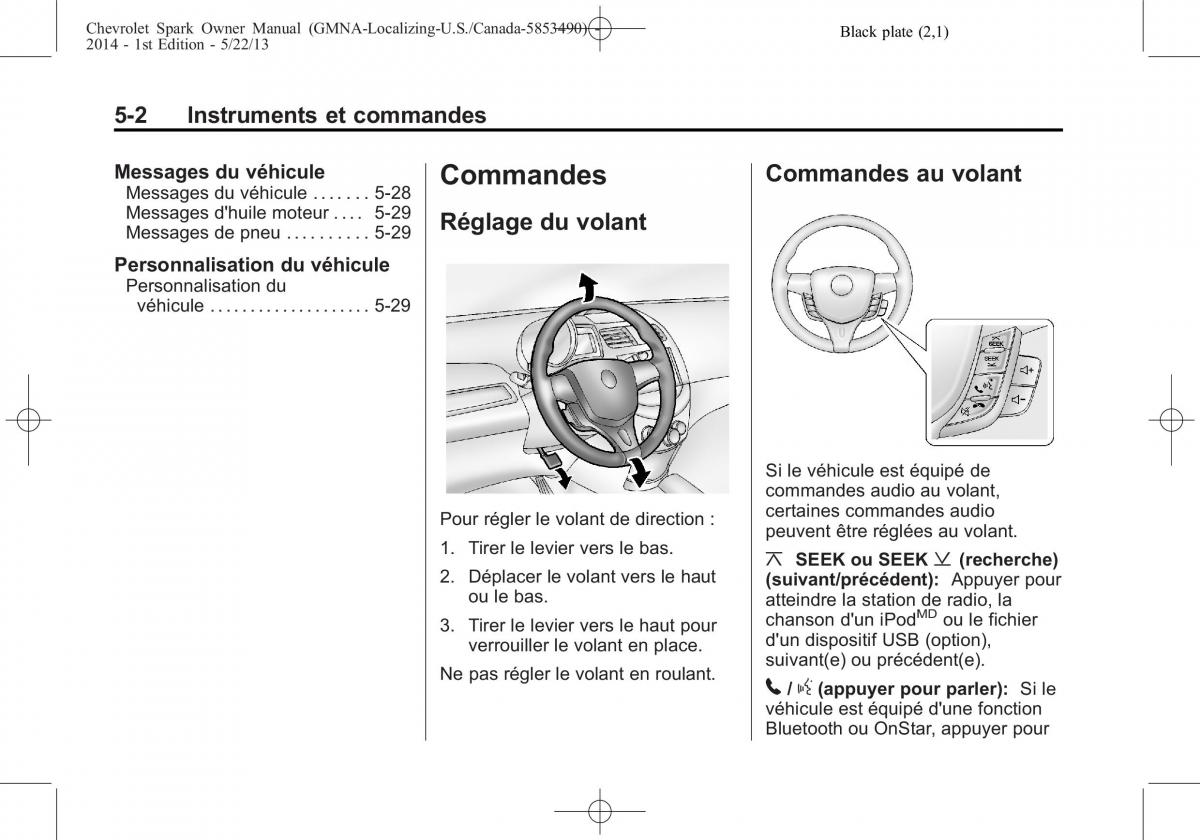 Chevrolet Spark M300 manuel du proprietaire / page 102