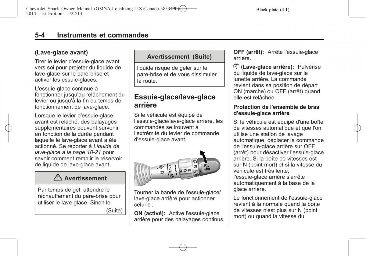 Chevrolet Spark M300 manuel du proprietaire / page 104