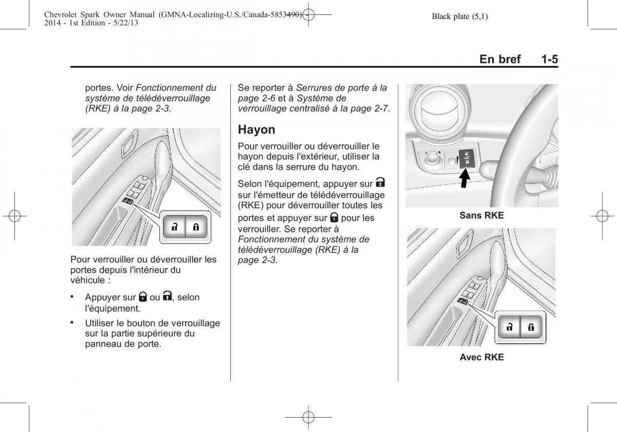 Chevrolet Spark M300 manuel du proprietaire / page 11