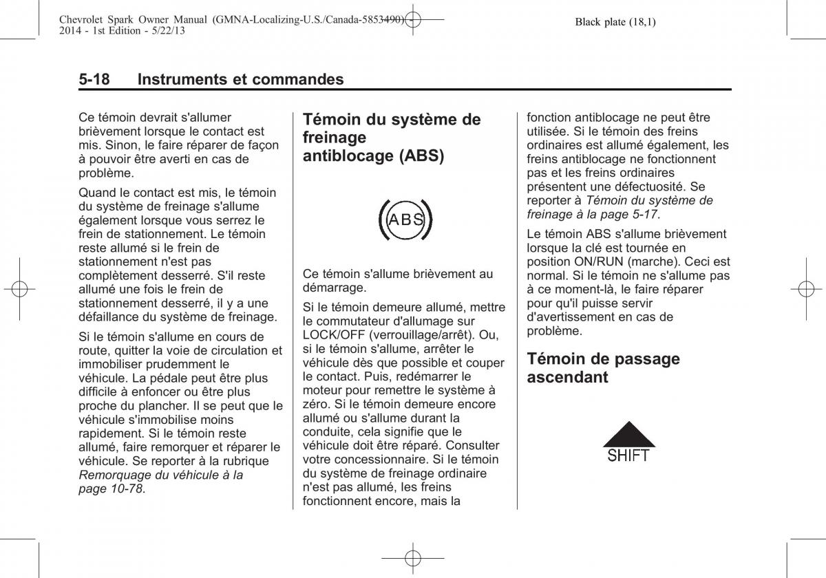 Chevrolet Spark M300 manuel du proprietaire / page 118