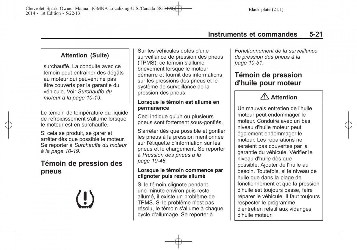 Chevrolet Spark M300 manuel du proprietaire / page 121