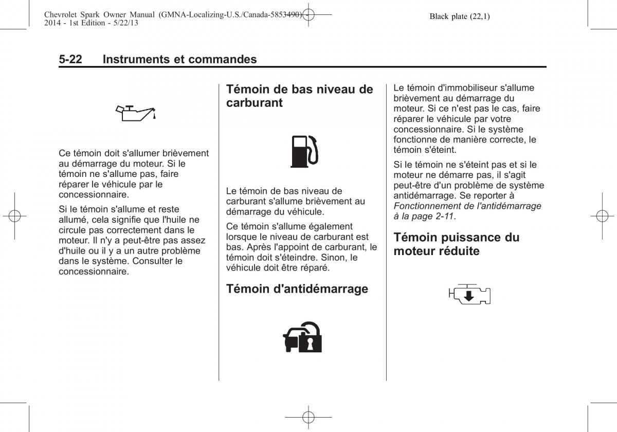 Chevrolet Spark M300 manuel du proprietaire / page 122