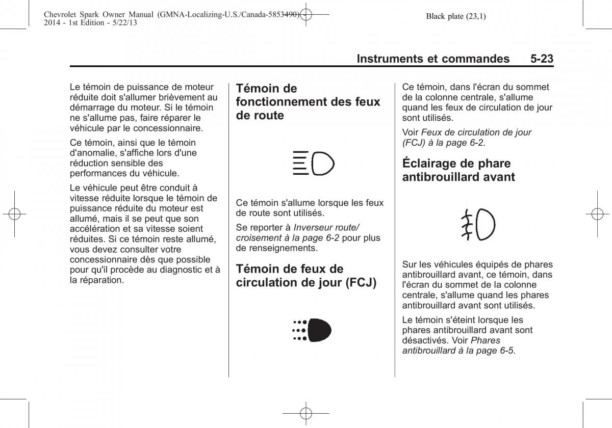 Chevrolet Spark M300 manuel du proprietaire / page 123