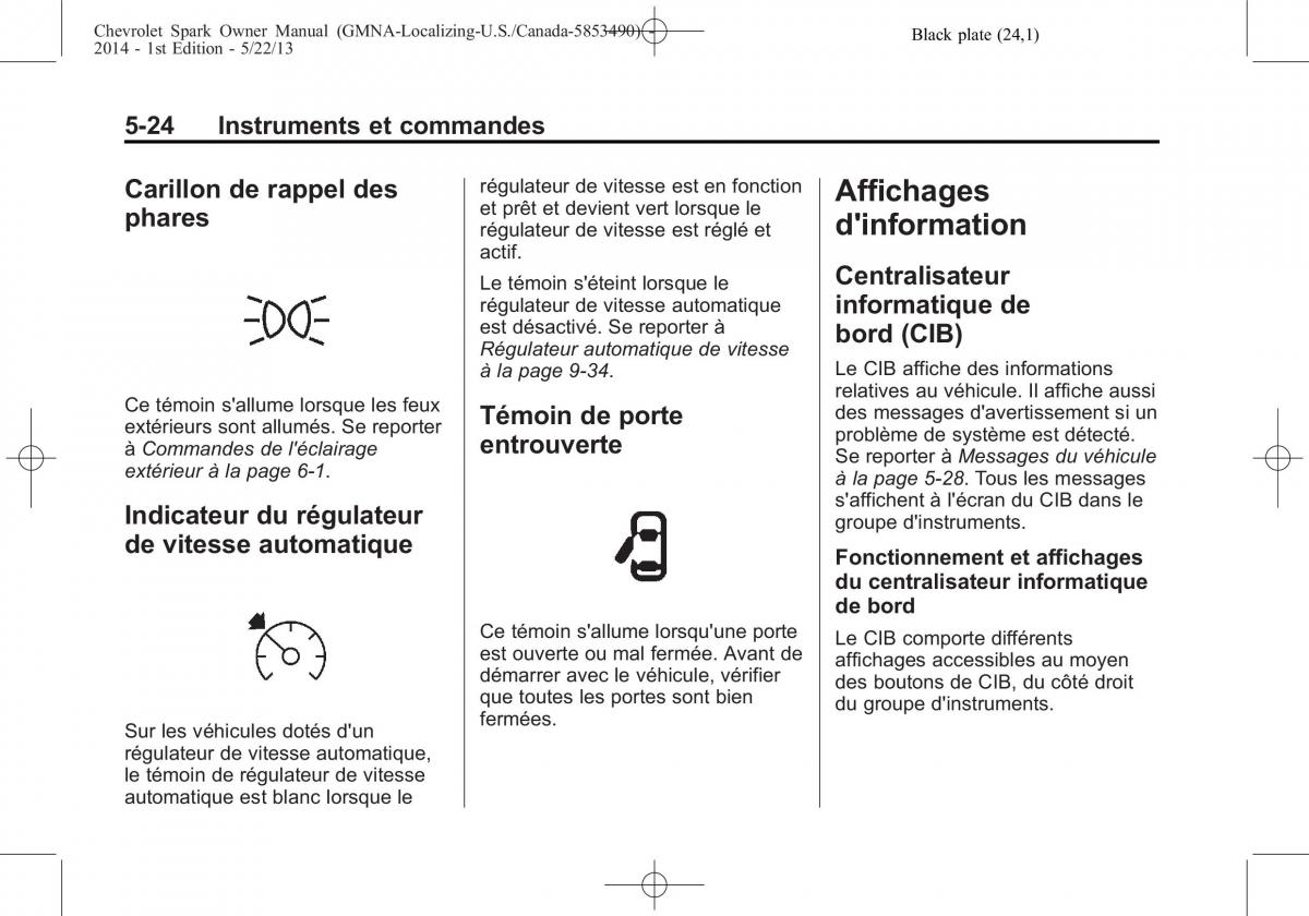 Chevrolet Spark M300 manuel du proprietaire / page 124