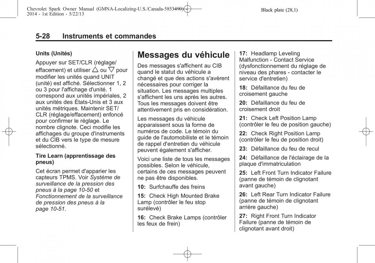 Chevrolet Spark M300 manuel du proprietaire / page 128