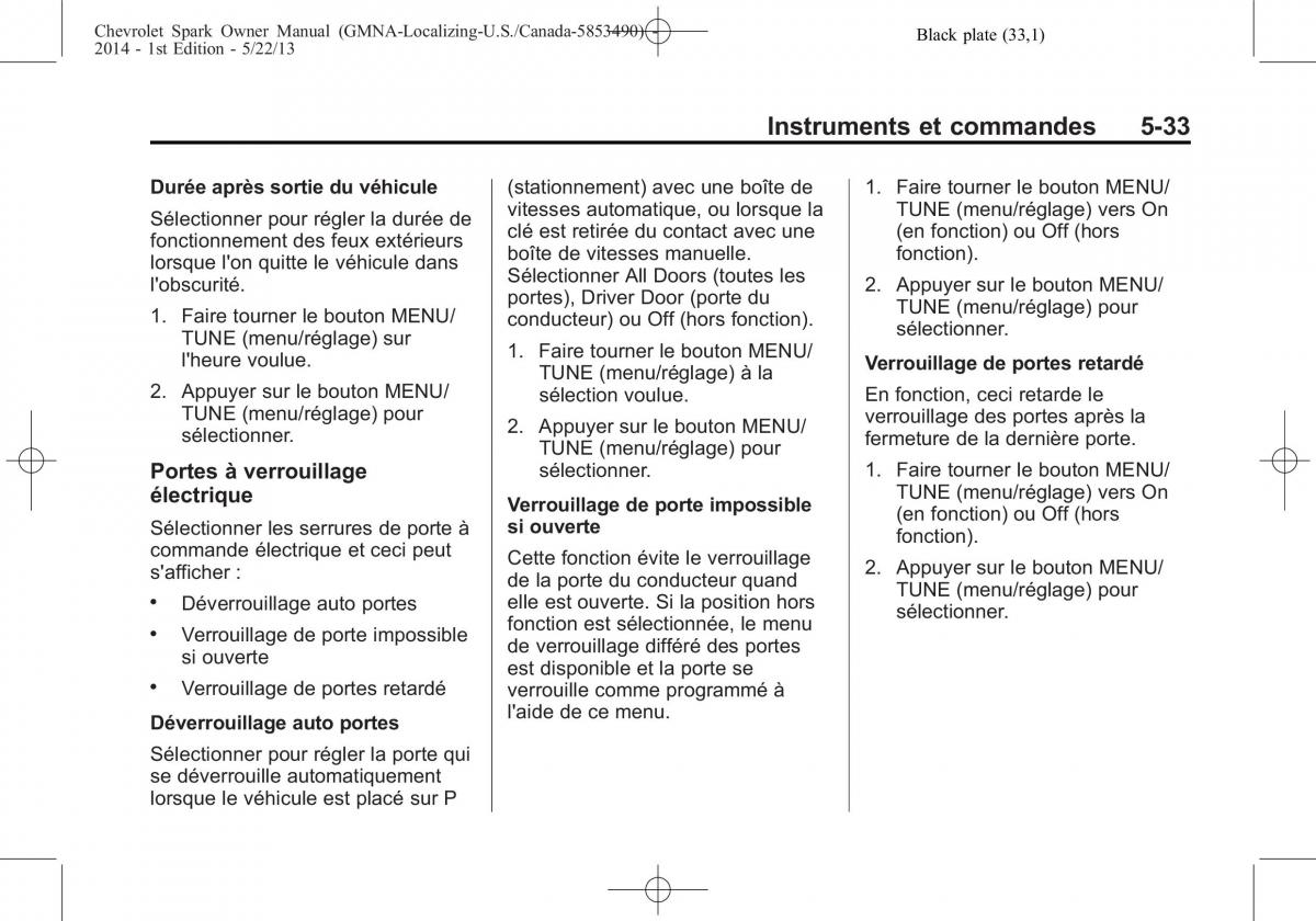 Chevrolet Spark M300 manuel du proprietaire / page 133