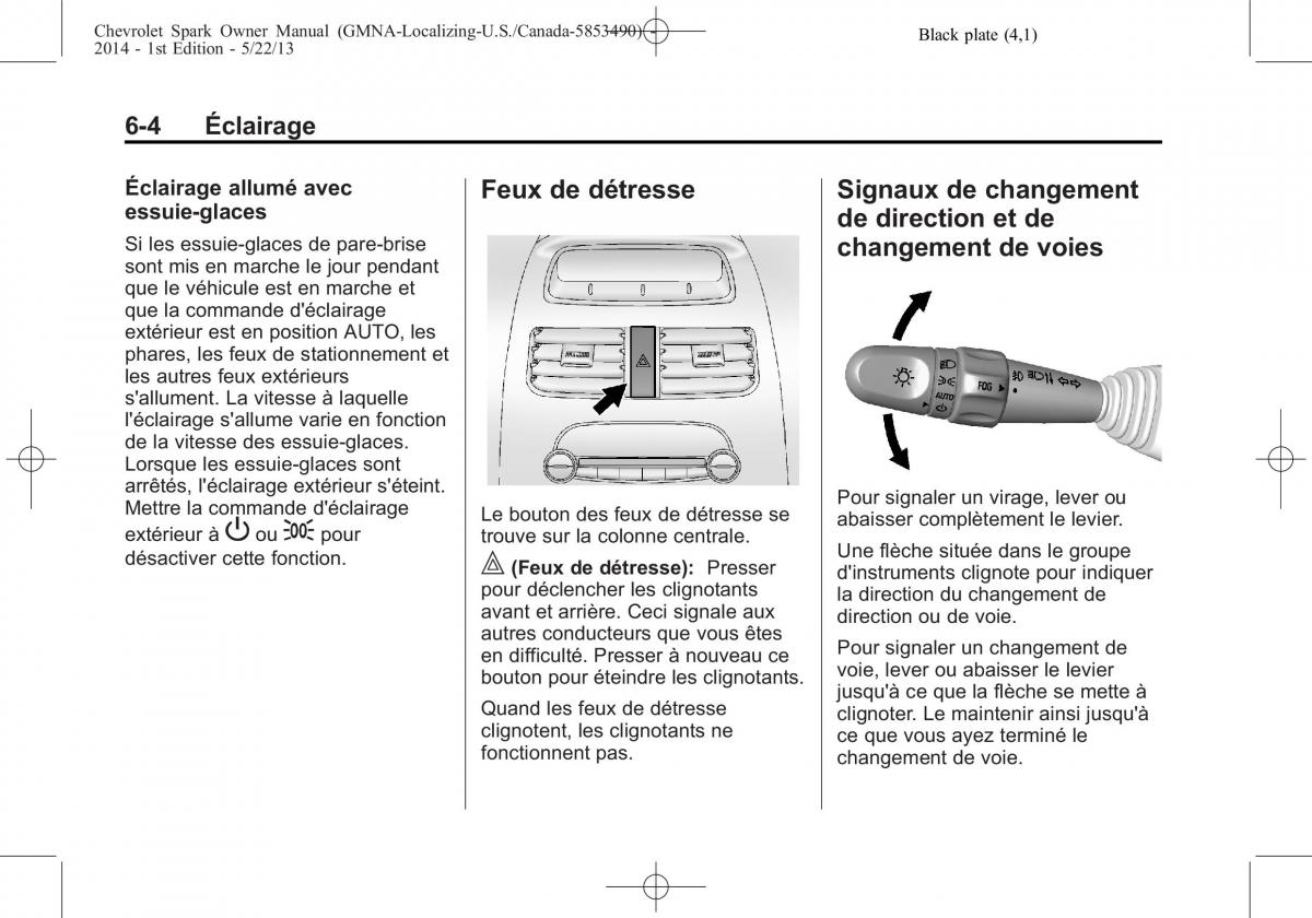 Chevrolet Spark M300 manuel du proprietaire / page 146