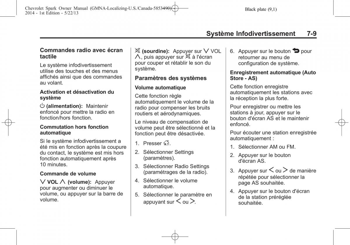 Chevrolet Spark M300 manuel du proprietaire / page 159