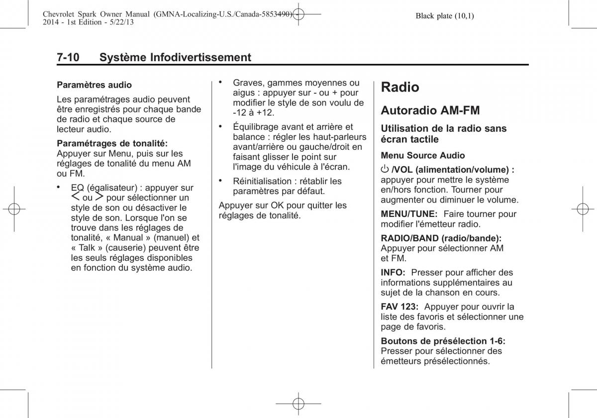 Chevrolet Spark M300 manuel du proprietaire / page 160