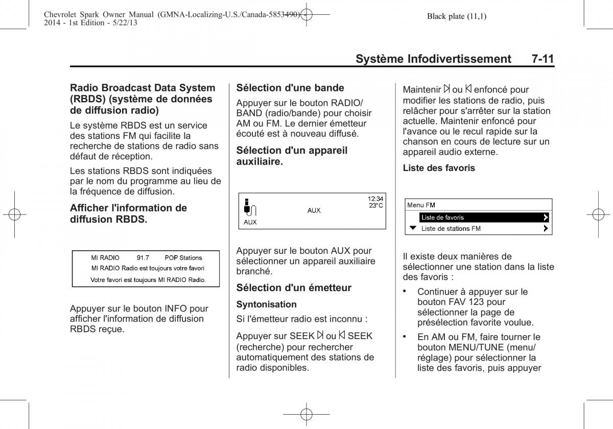 Chevrolet Spark M300 manuel du proprietaire / page 161