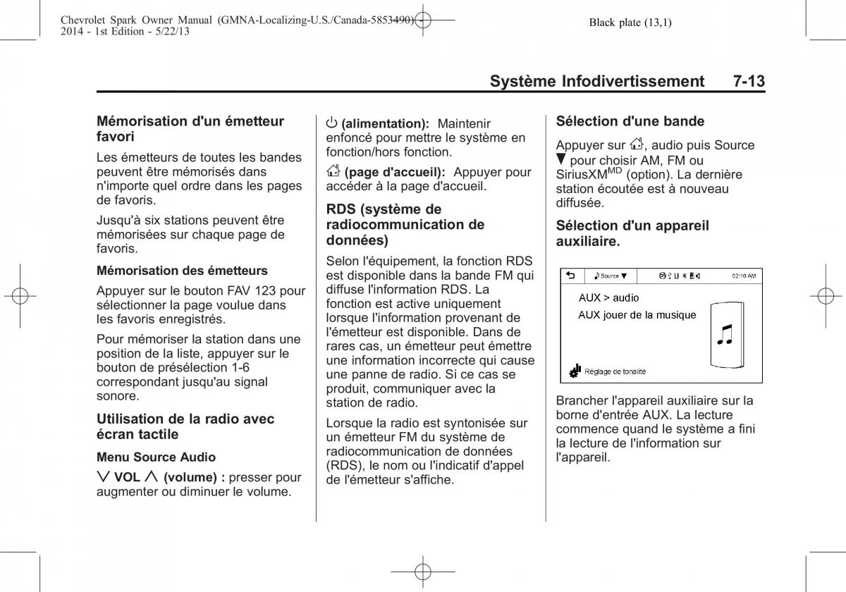 Chevrolet Spark M300 manuel du proprietaire / page 163