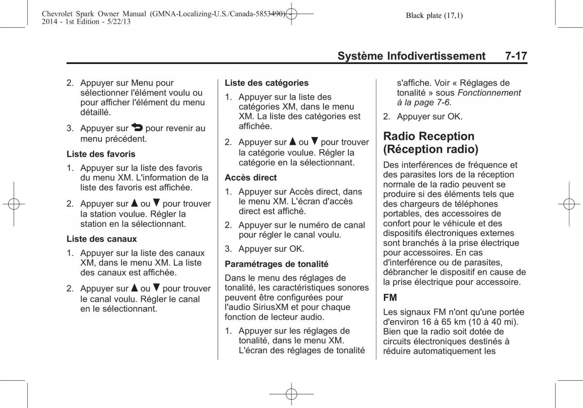 Chevrolet Spark M300 manuel du proprietaire / page 167