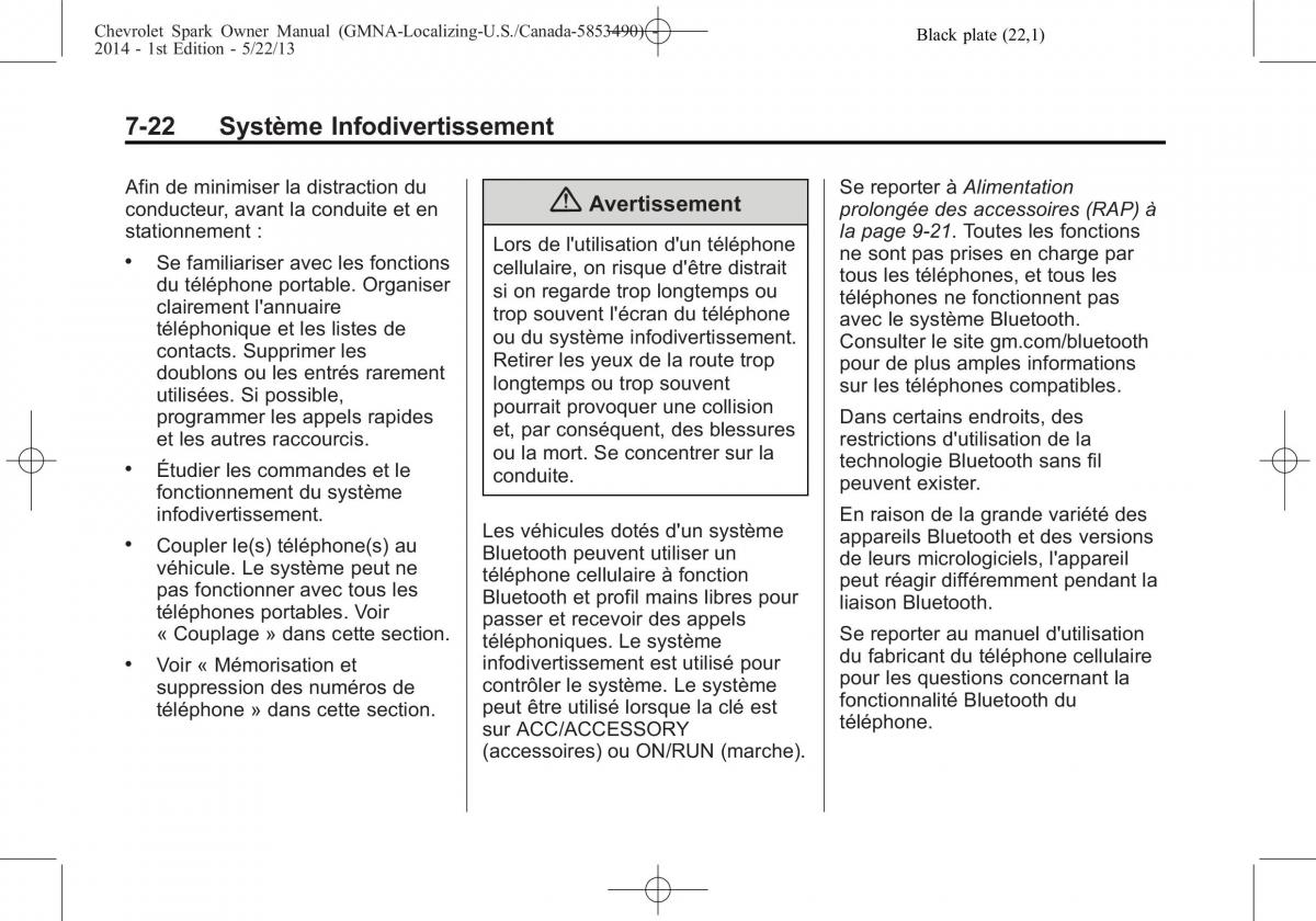 Chevrolet Spark M300 manuel du proprietaire / page 172