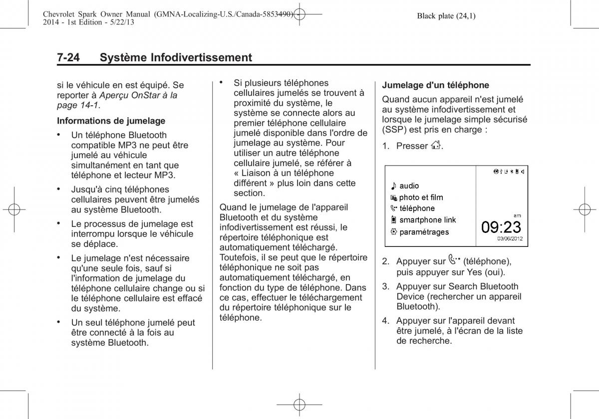 Chevrolet Spark M300 manuel du proprietaire / page 174