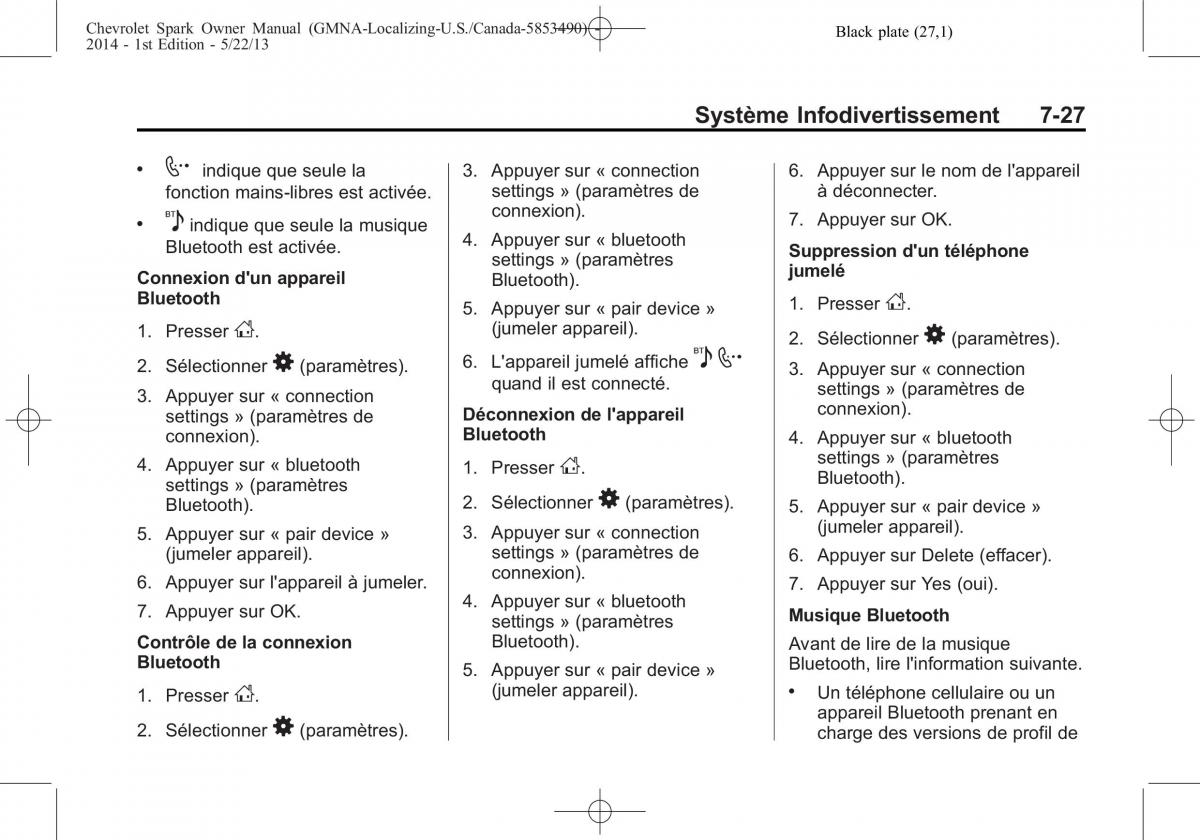 Chevrolet Spark M300 manuel du proprietaire / page 177