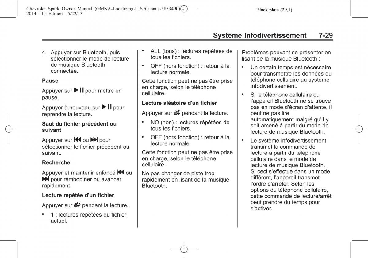 Chevrolet Spark M300 manuel du proprietaire / page 179