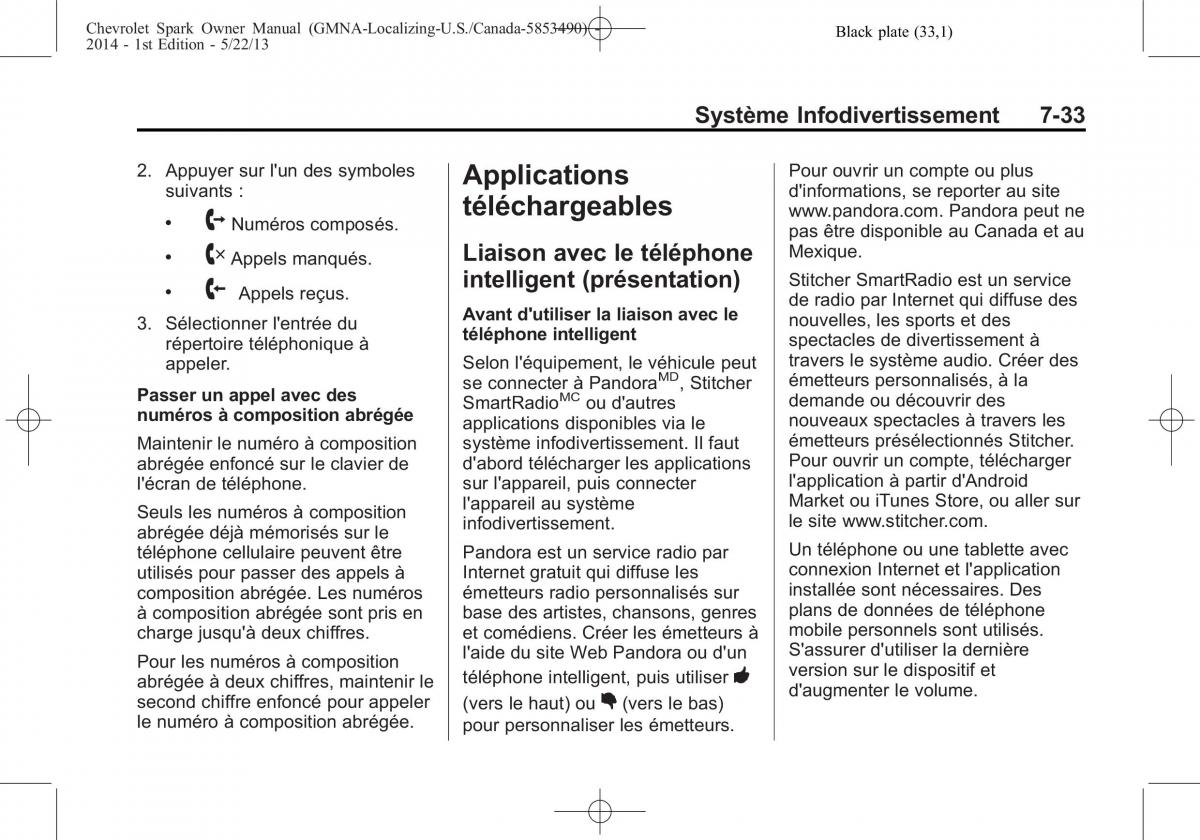 Chevrolet Spark M300 manuel du proprietaire / page 183