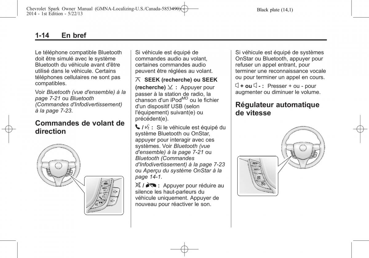 Chevrolet Spark M300 manuel du proprietaire / page 20