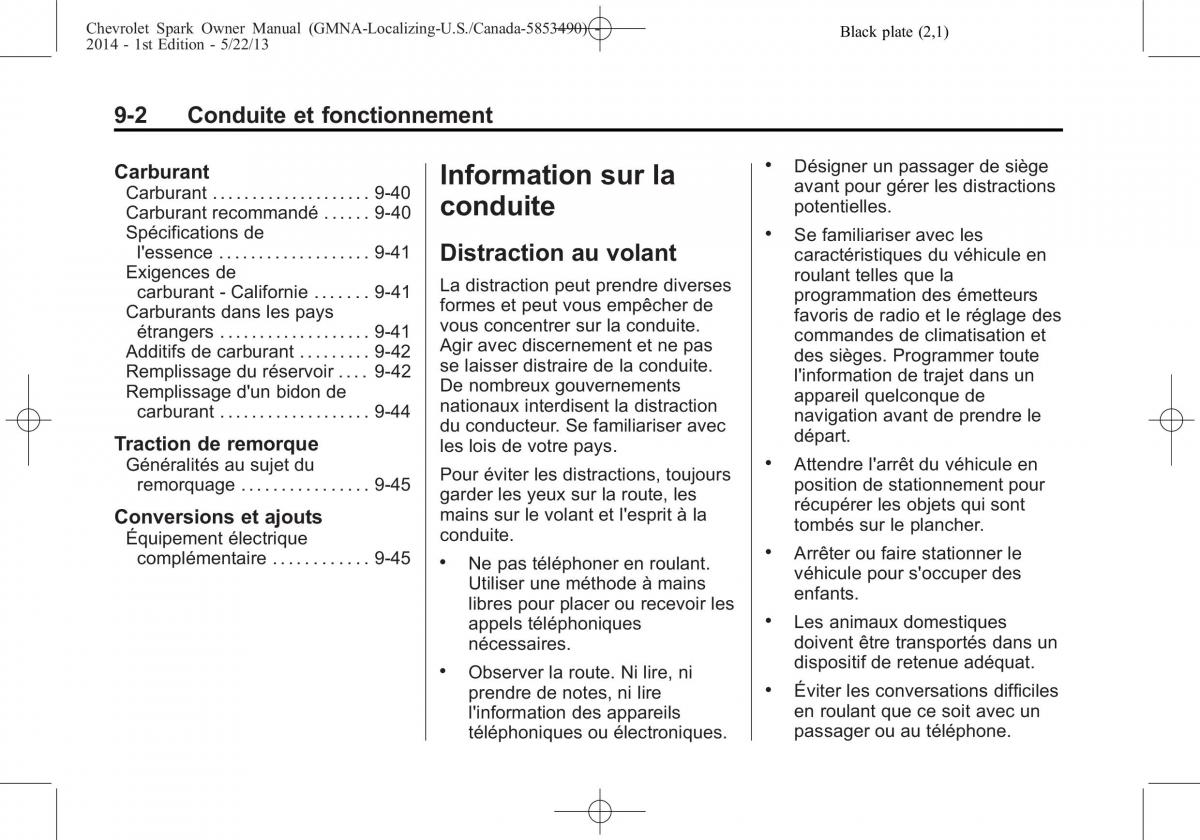 Chevrolet Spark M300 manuel du proprietaire / page 208