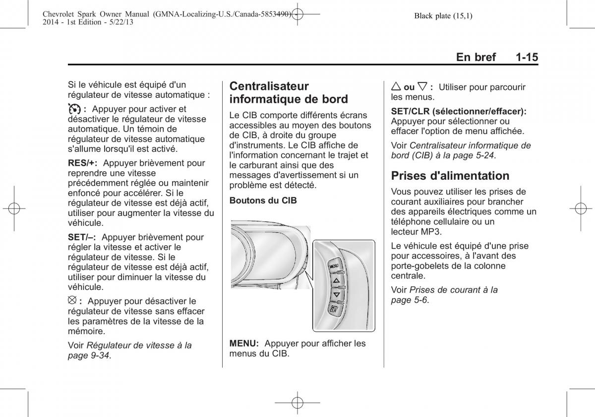 Chevrolet Spark M300 manuel du proprietaire / page 21