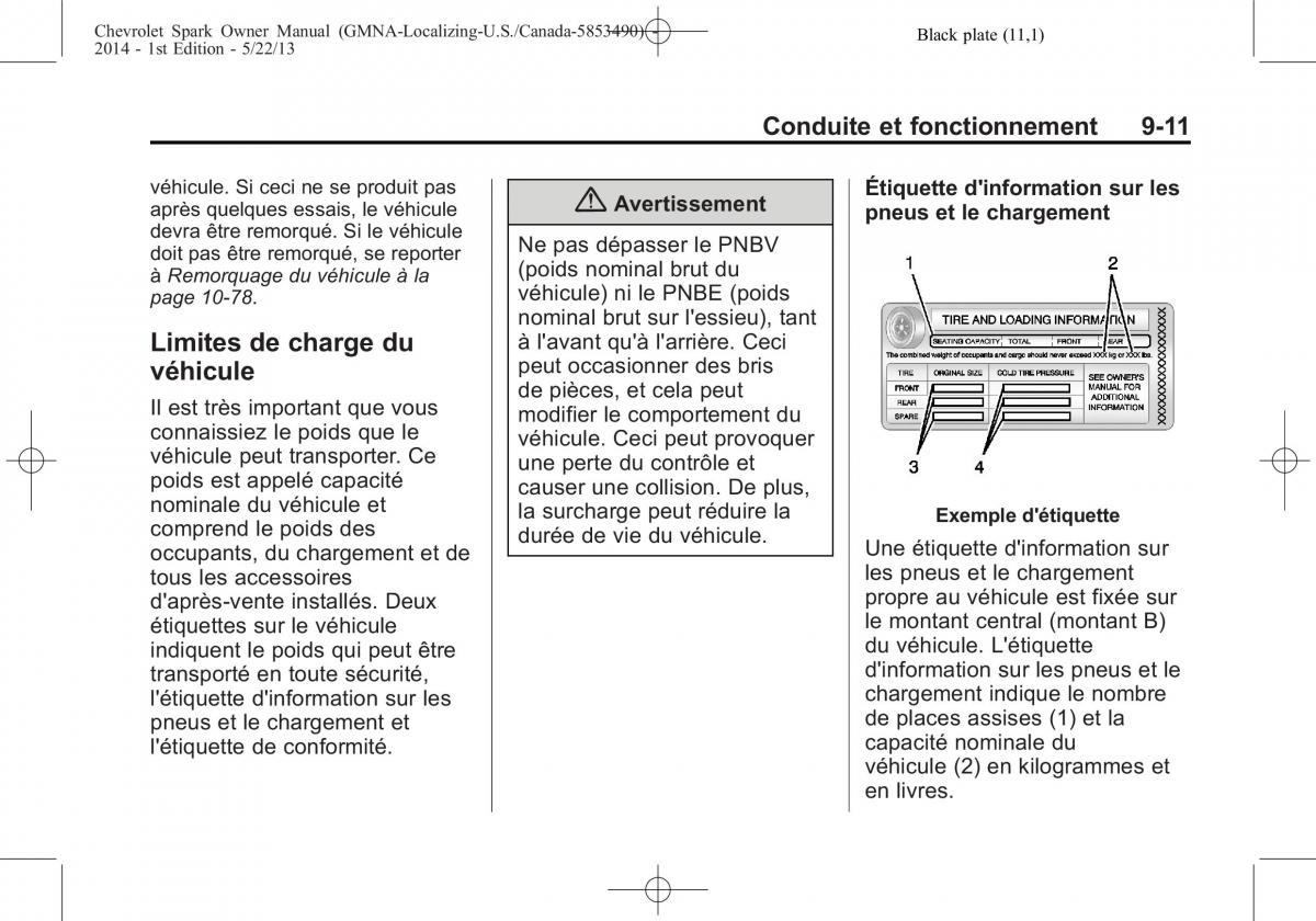 Chevrolet Spark M300 manuel du proprietaire / page 217