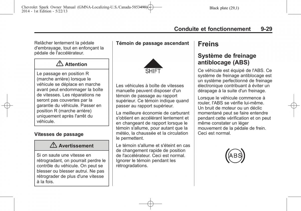 Chevrolet Spark M300 manuel du proprietaire / page 235