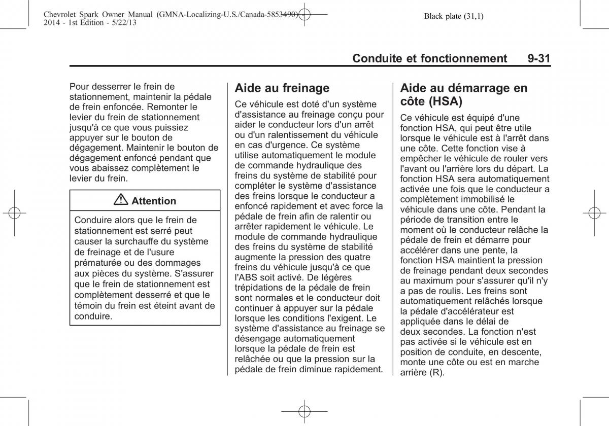 Chevrolet Spark M300 manuel du proprietaire / page 237