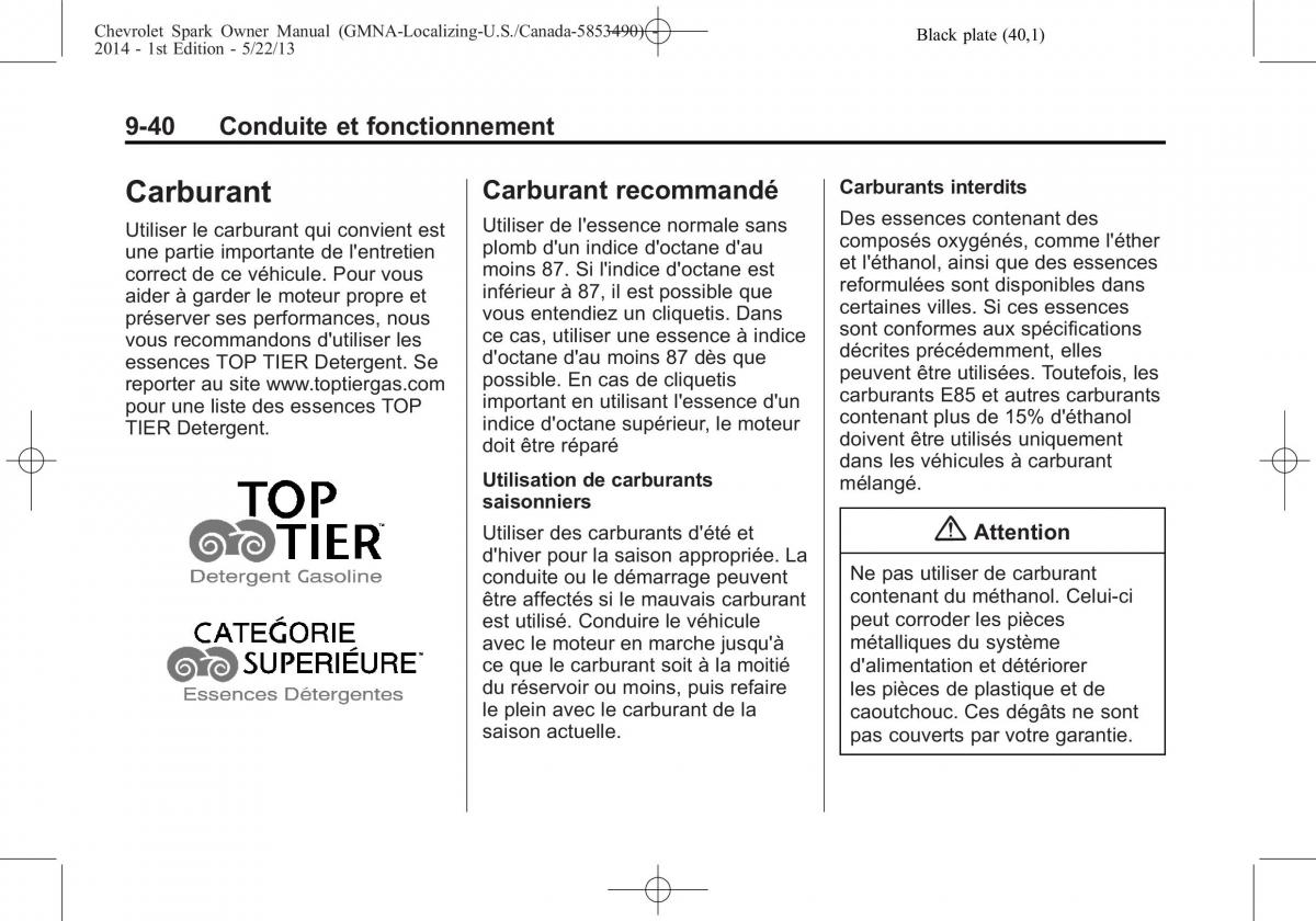 Chevrolet Spark M300 manuel du proprietaire / page 246