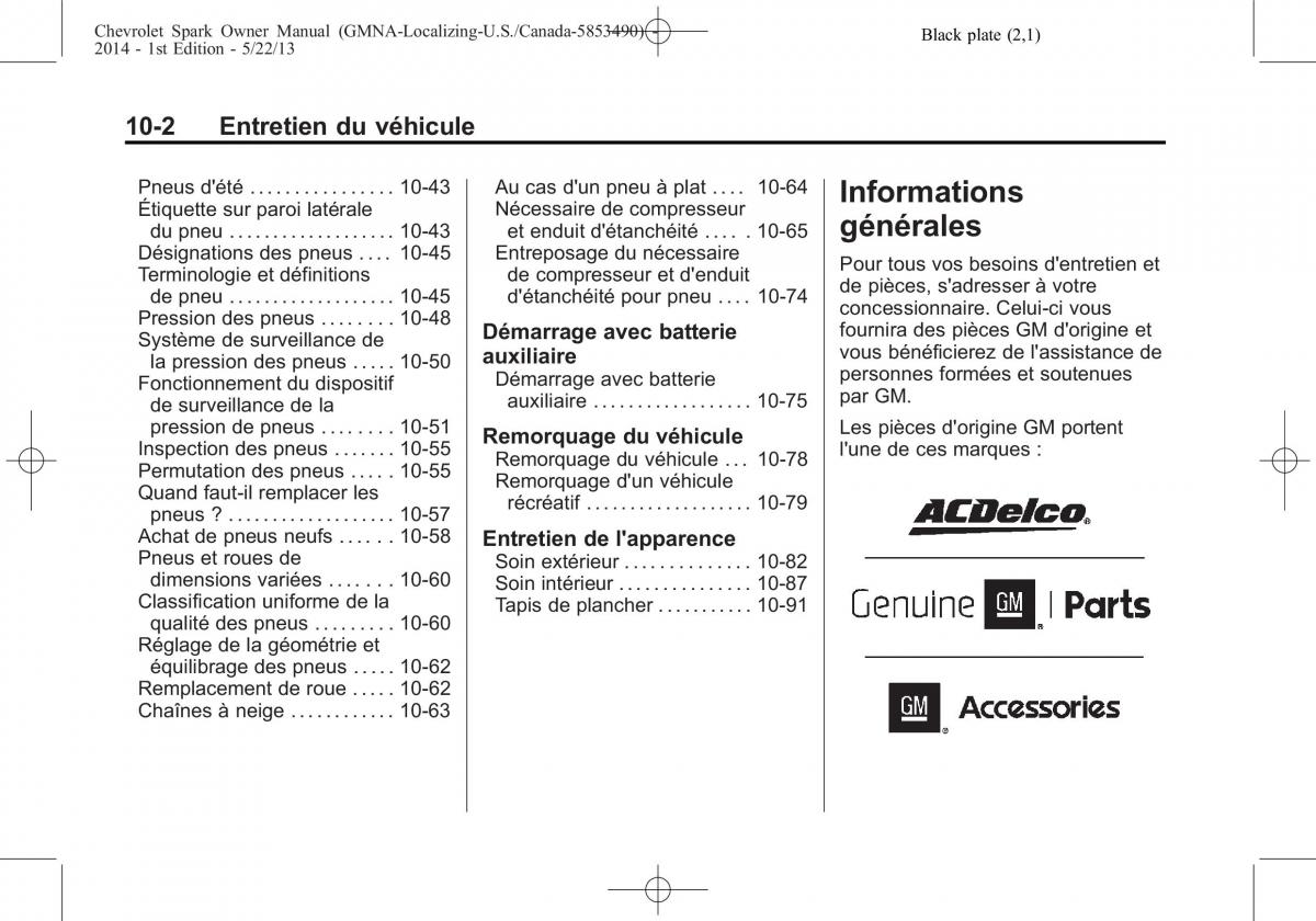 Chevrolet Spark M300 manuel du proprietaire / page 254