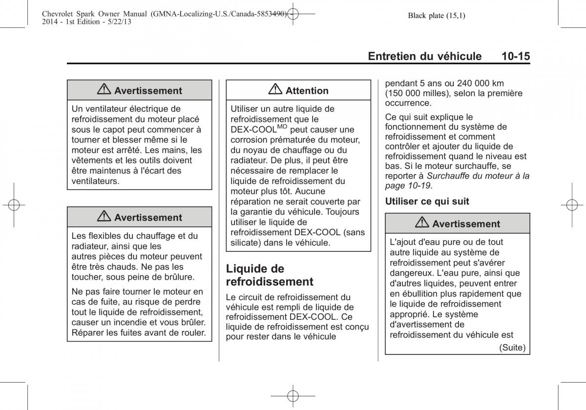 Chevrolet Spark M300 manuel du proprietaire / page 267