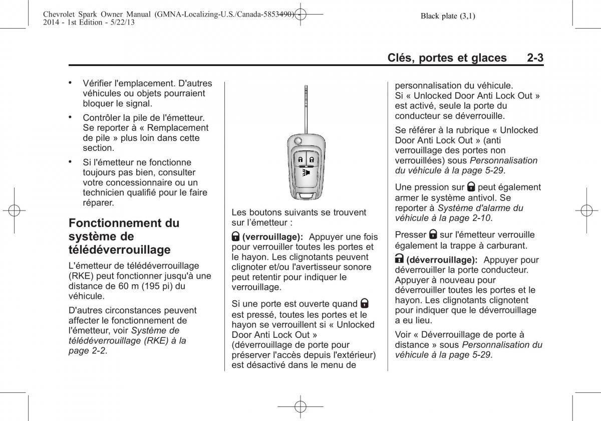 Chevrolet Spark M300 manuel du proprietaire / page 27