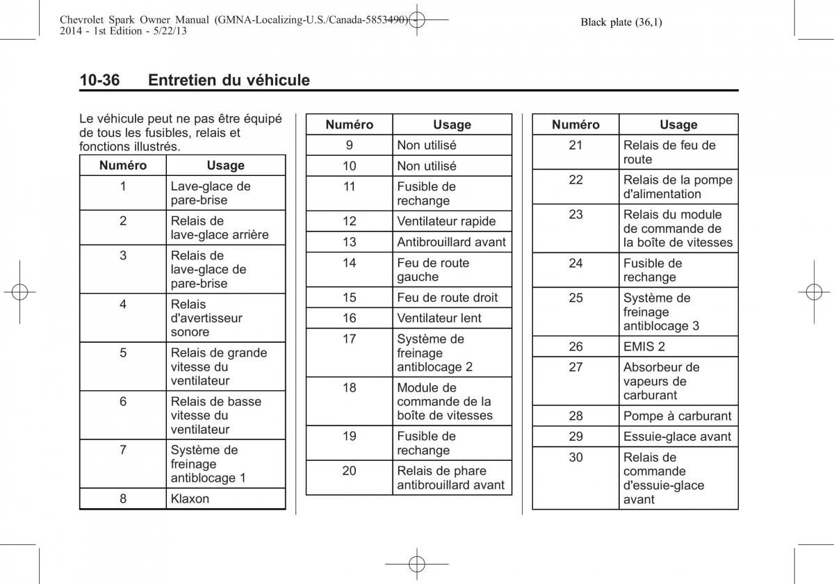 Chevrolet Spark M300 manuel du proprietaire / page 288