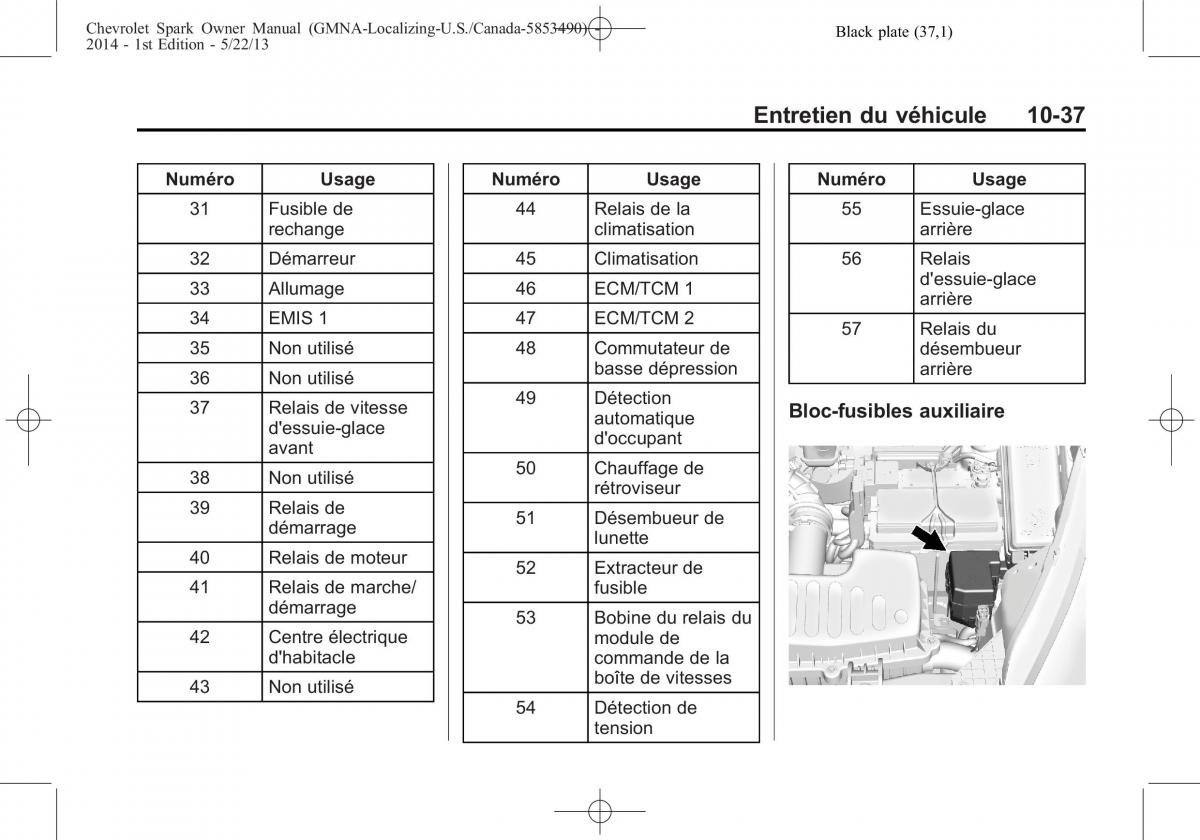 Chevrolet Spark M300 manuel du proprietaire / page 289