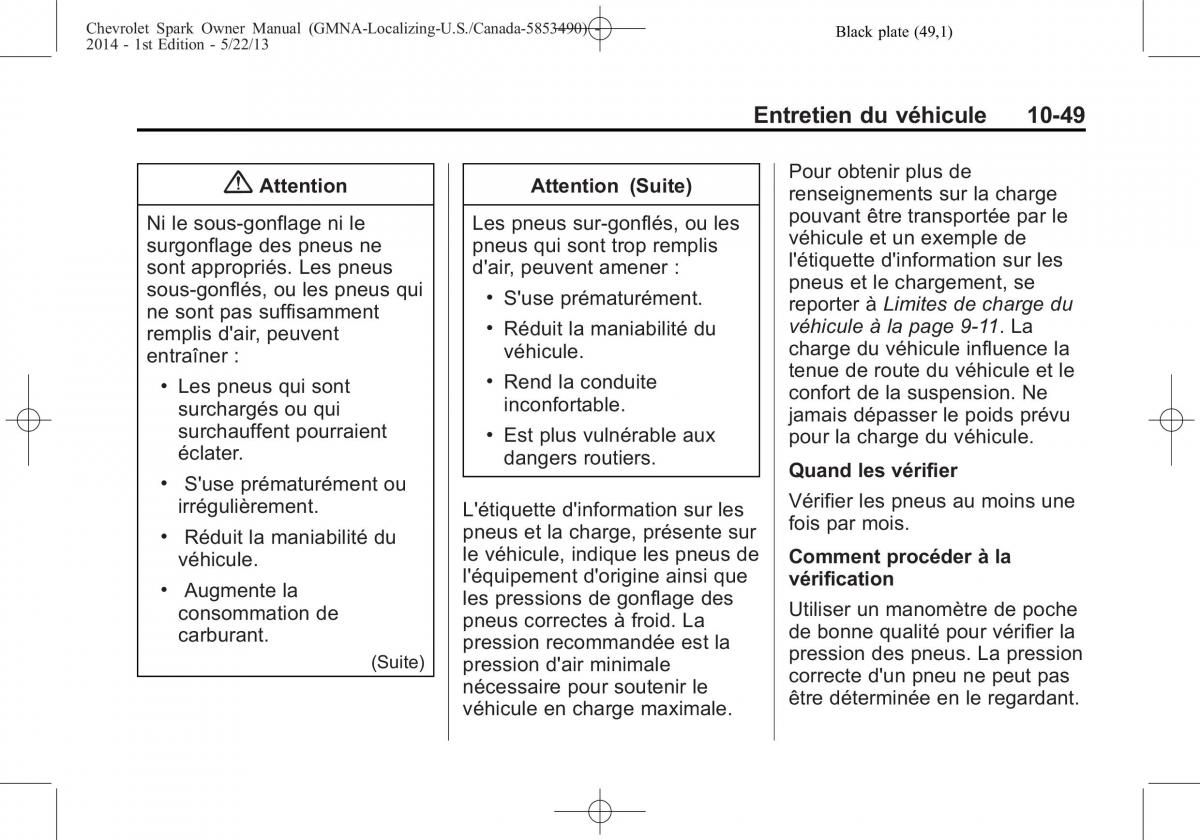 Chevrolet Spark M300 manuel du proprietaire / page 301