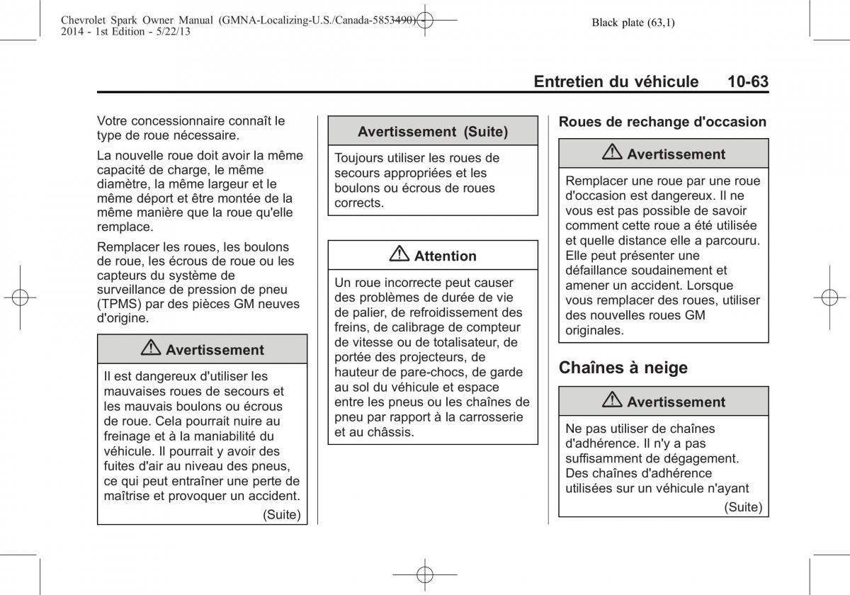 Chevrolet Spark M300 manuel du proprietaire / page 315